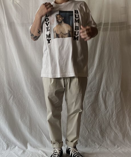 【USED】S/S T-shirt ”I LOVE MY BUM BUM“/210604-051