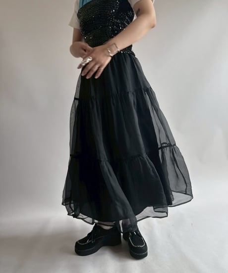 【USED】 Sheer Long Skirt / 250705-021