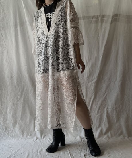 【RE;CIRCLE】 RE Lace L/S Open Front One-piece①/210611-029