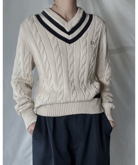 【USED】　FRED PERRY Cable Knit/220127-013