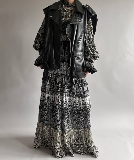 【RE;CIRCLE】 RE Indian Cotton Balloon Sleeved One-piece / 240912-008