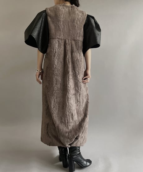 【USED】BRYAN and JOHNNY S/S  Fur Design One-Piece /240414-017