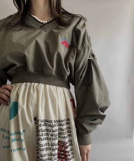 【RE;CIRCLE】 RE Nylon Drawcord Pullover Khaki / 230406-015
