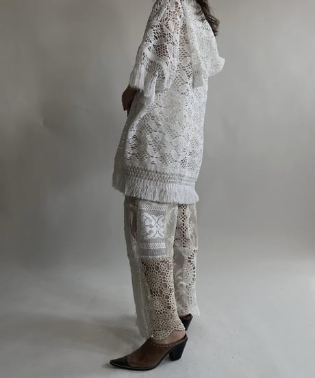 【RE;CIRCLE】 RE Crochet Lace S/S Hoodie / 220427-025