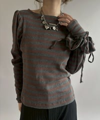 【Chinatsu Aoyama】 RE Border Top/ 260402-014