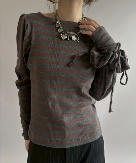 【RE;CIRCLE】 RE Border Top/ 260402-014