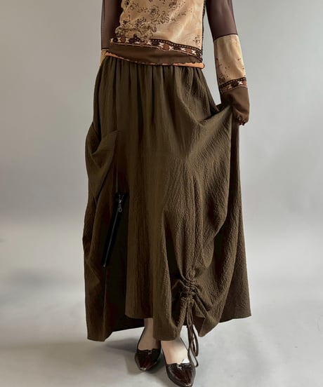 【USED】 Drawstring Design Long Skirt /260502-018