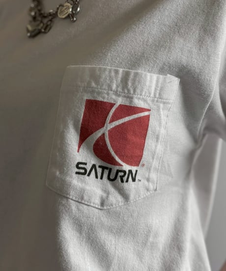 【USED】 RESIZED Made in USA Hanes SATURN T-Shirt / 260627-015