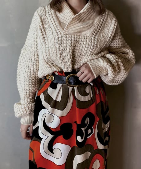 【USED】 Velour Long Skirt ②/ 201125-020