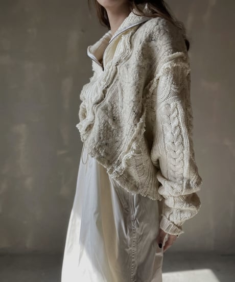 【RE;CIRCLE】 RE Alan Knit Short Top/220212-027