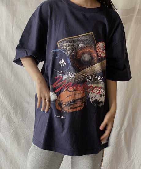 【USED】S/S T-shirt NEW YORK YANKEES ① /210602-014