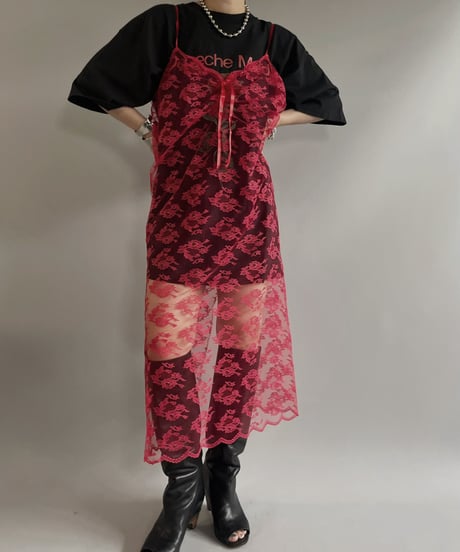 【USED】 Flower Pattern Camisole One-piece / 230701-009