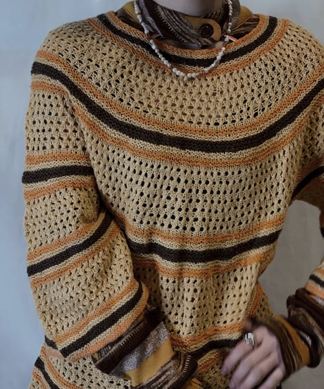 【USED】Crochet Knit Top/210217-064