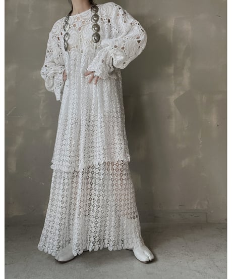【RE;CIRCLE】 RE Crochet L/S One-piece⑤/20220317-025