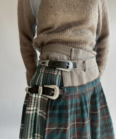 【RE;CIRCLE】 RE Kilt Long Skirt / 251204-002