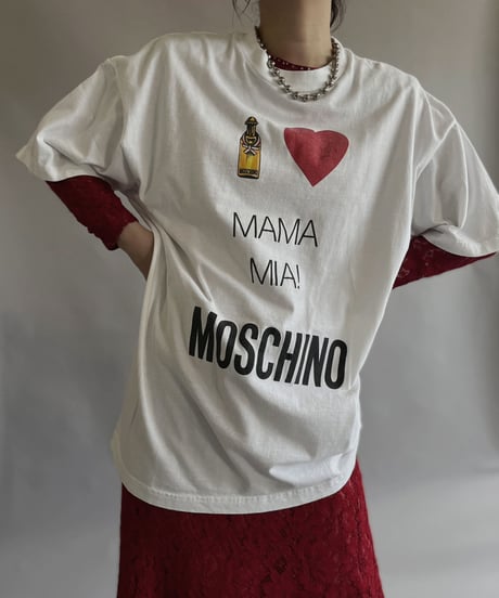 【USED】 S/S MAMA MIA MOSCHINO T-shirt / 230603-021