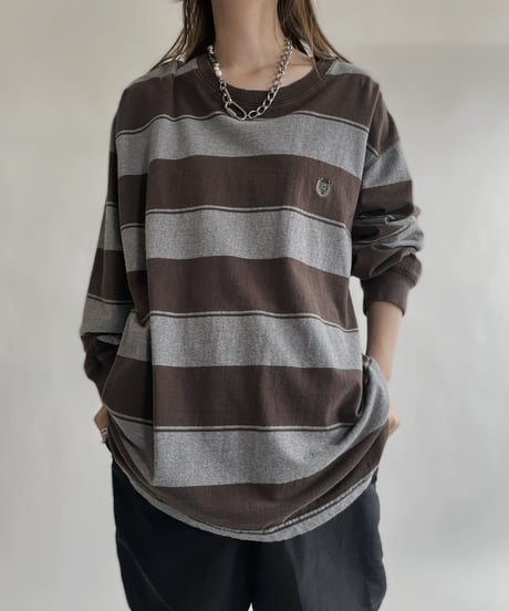【USED】 Chaps Long Sleeved Striped T-shirt / 220618-014