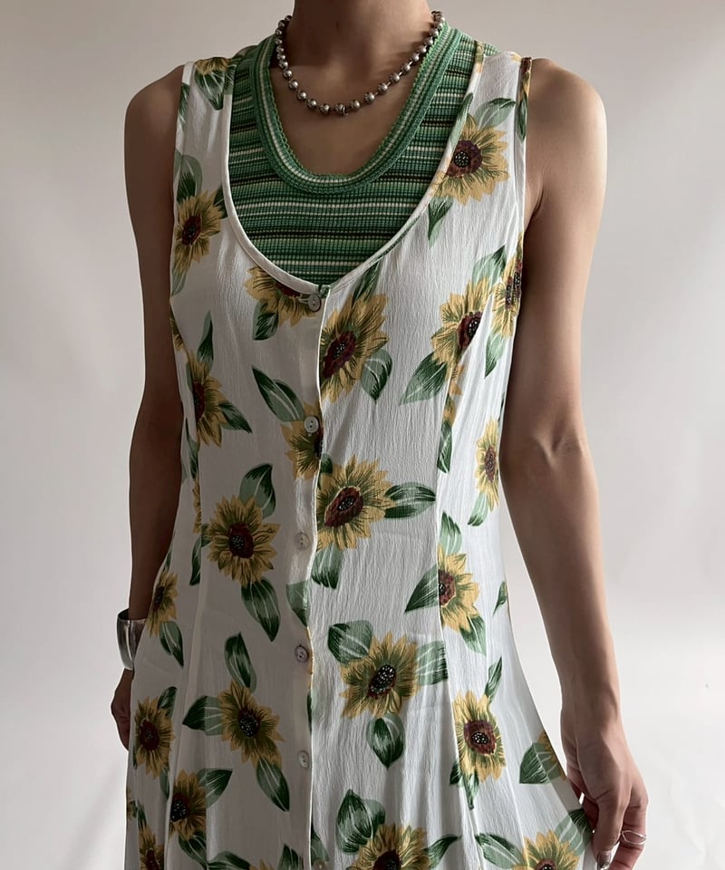 Eaphi ART PATTERN CAMISOLE ONE PIECE ワンピ USED】 Flower Pattern Camisole One-Piece / 2507