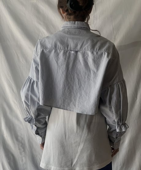 【RE;CIRCLE】  Gather Sleeve Short Shirt②/210303-037