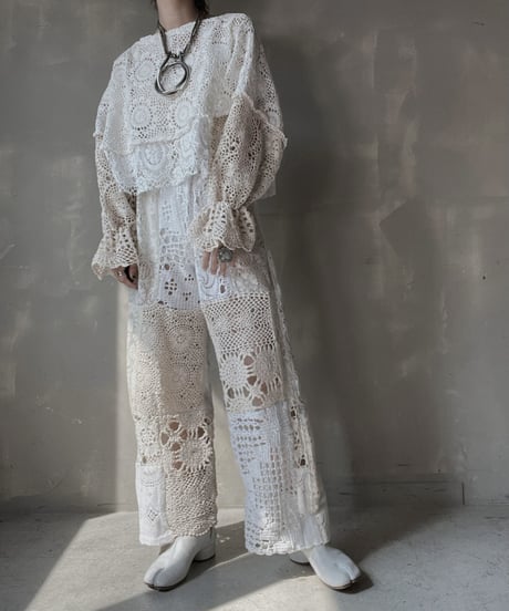 【RE;CIRCLE】 RE Crochet Patchwork Pants②/20220317-005
