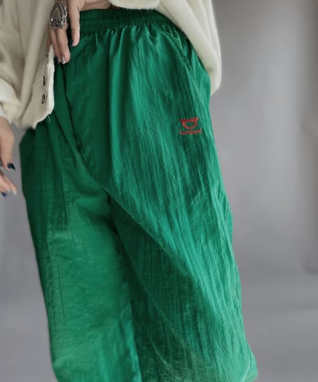 【USED】 Leopard Nylon Pants Green / 230128-020