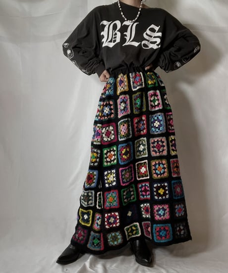 【RE;CIRCLE】 RE Granny Knit Long Skirt②/210917-004