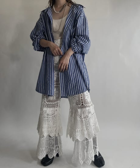 【RE;CIRCLE】 RE Crochet Tiered Pants / 220623-030