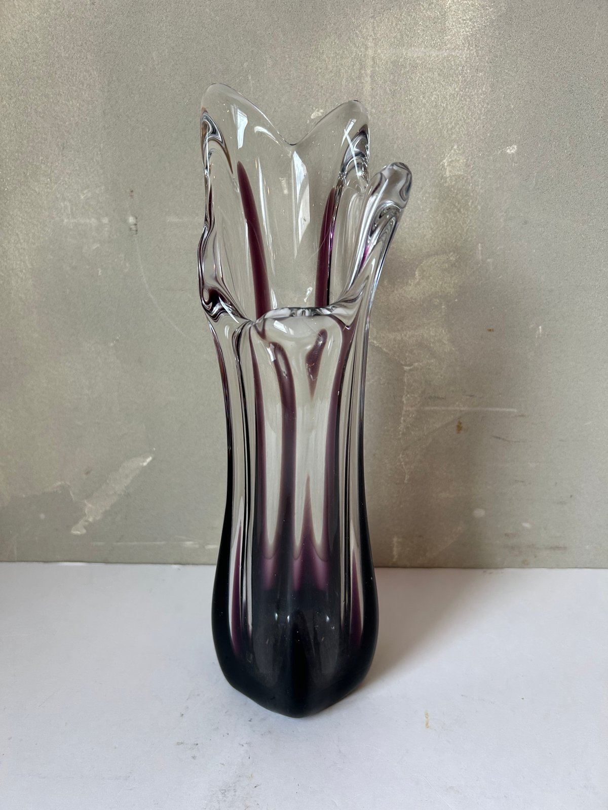 アンティーク　花器　flower vase  フラワーべース ヴィンテージ ガラス フラワーベース (H32cm)｜アンティーク雑貨