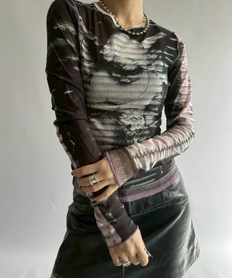 【USED】 Cop.Copine Sheer Design Top  /251014-048