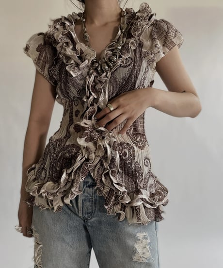 【USED】 Short Sleeved See-through Top / 220528-021