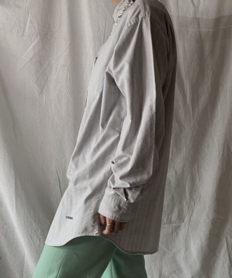 【RE;CIRCLE】 RE Stripe Band Collar Shirt①/210414-027