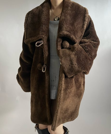 【USED】 Made in ITALY Fake Fur Coat /241221-023