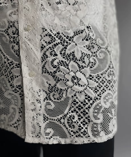 【RE;CIRCLE】 RE Men's Crochet Lace Shirt / 220915-001