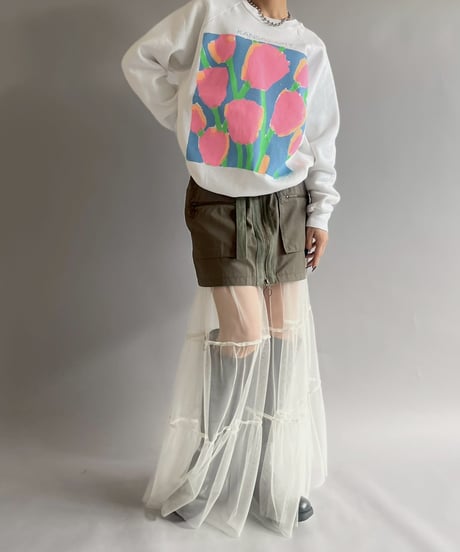 【USED】 Double Zip up Pocket Design Mini Skirt /251012-007