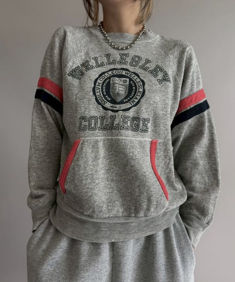 【USED】 70~80's Campion Sweat Top WELLESLEY COLLEGE/ 260207-009