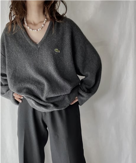 【USED】   LACOSTE Knit Top⑨/211126-025