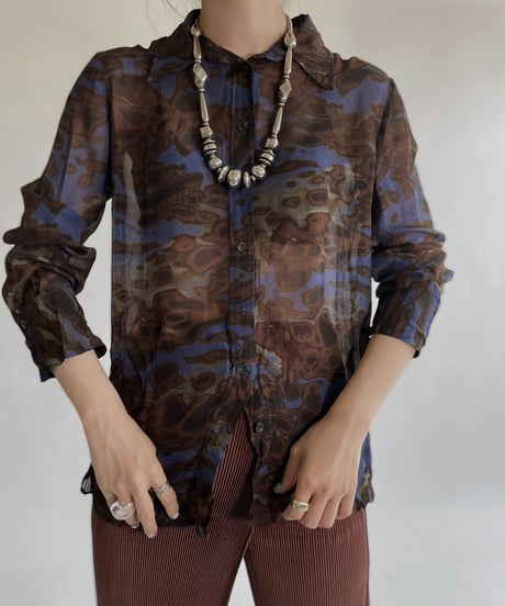 【USED】 Long Sleeved See-through Shirt / 220528-012