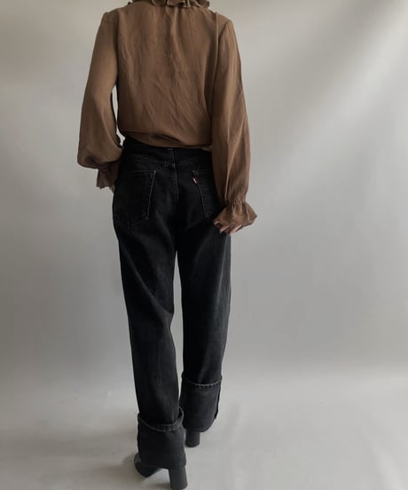 【USED】L/S Puff Sleeve See-through Top /230909-014