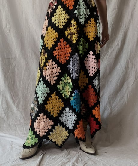【RE;CIRCLE】 RE Granny Knit Long Skirt①/210421-013