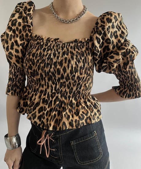 【USED】Leopard Patterned Top /240907-016