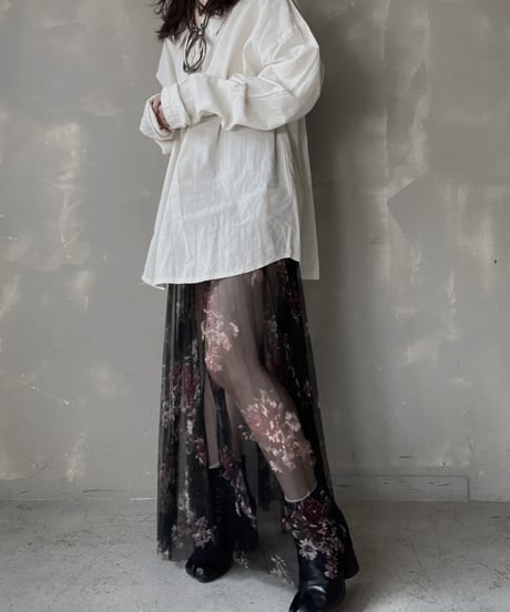 【USED】Poly Long Skirt/ 220312-007
