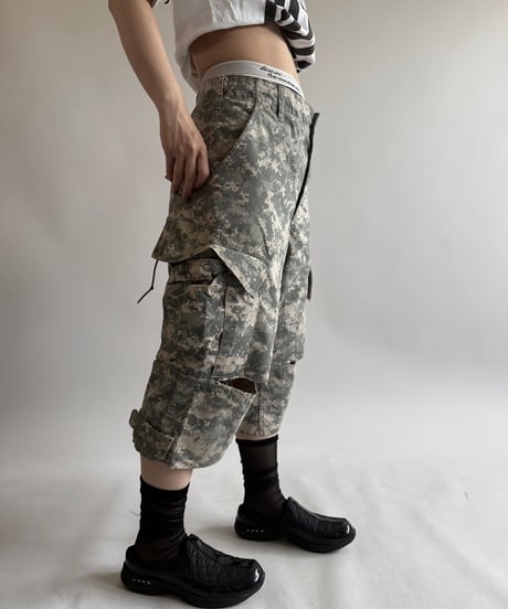 【USED】 Military Camouflage Cut off Shorts  / 250614-003