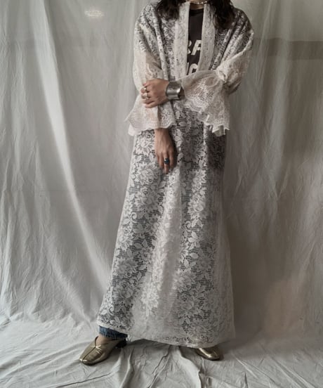 【RE;CIRCLE】 RE Lace Open Collar One-piece②/210630-015