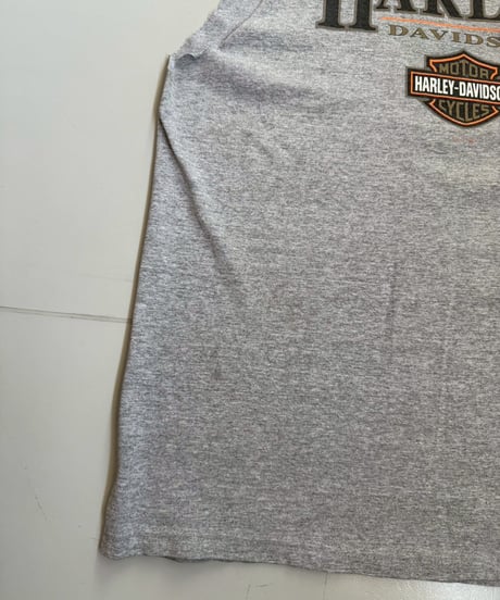 【USED】   Made in USA HARLEY- DAVIDSON Cut off Tank Top /250510-006