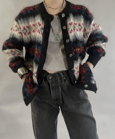 【USED】 Mohair Tirolean Knit Top /240120-005