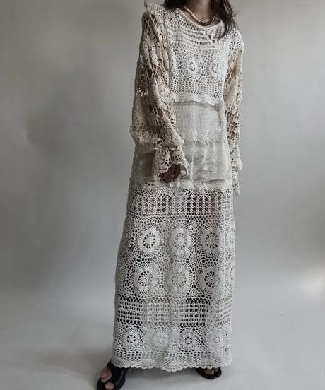 【RE;CIRCLE】 RE Crochet Lace One-piece / 220427-037