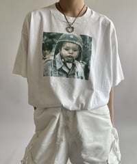 【USED】 Made in USA 80~90's Screen Stars Vest Person Print T-Shirt /250503-001