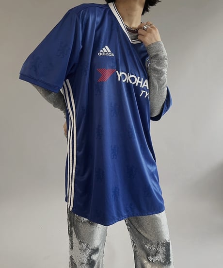 【USED】 adidas Soccer Tee CHELSEA /240316-019
