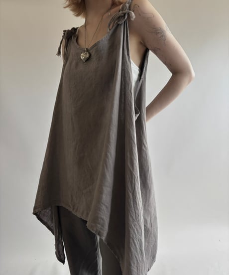 【USED】 MADE IN ITALY 100% LINEN N/S One-Piece / 250816-013