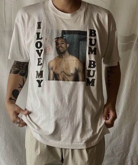 【USED】S/S T-shirt ”I LOVE MY BUM BUM“/210604-051